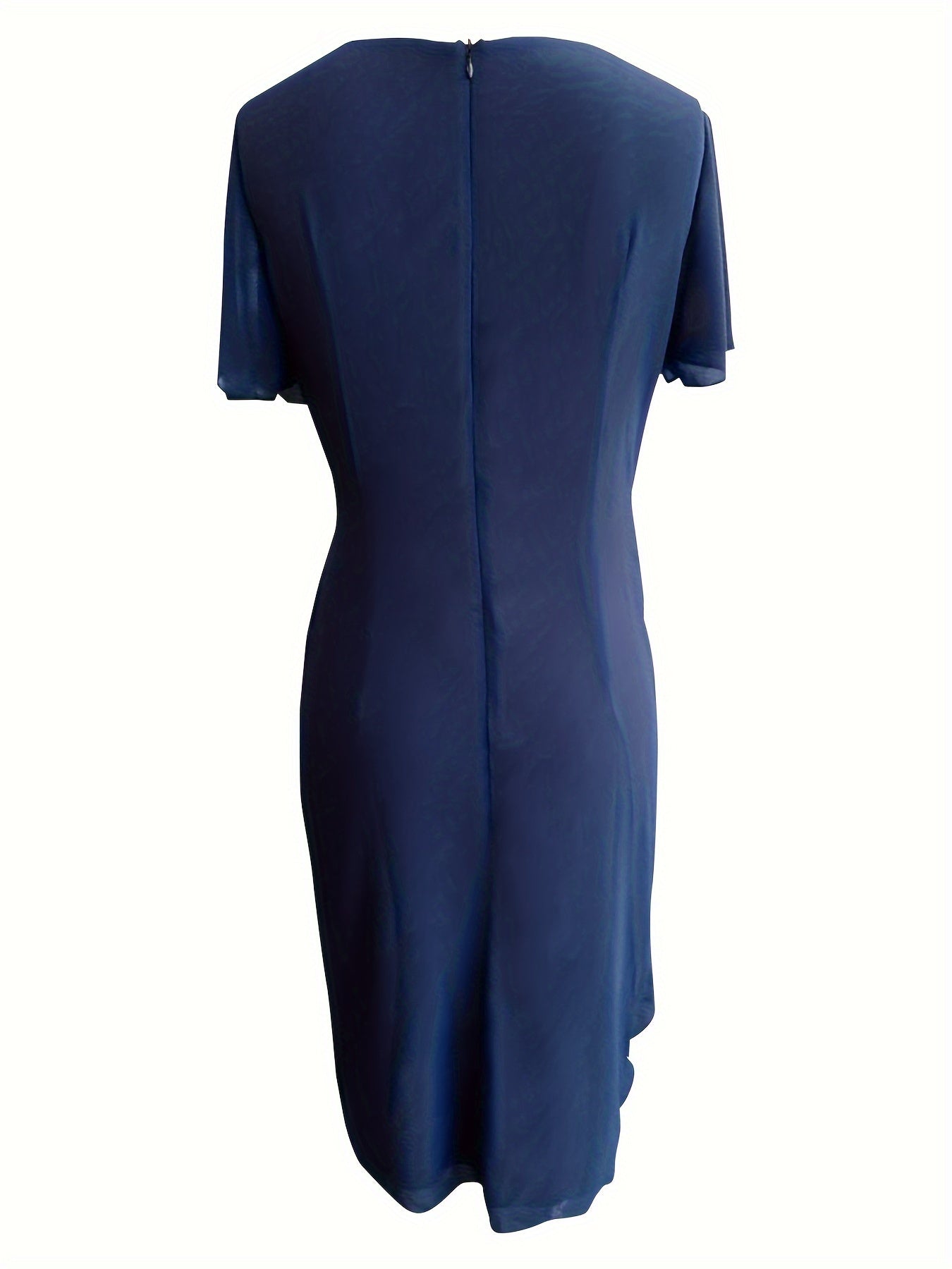 Twist Front Crew Neck Dress