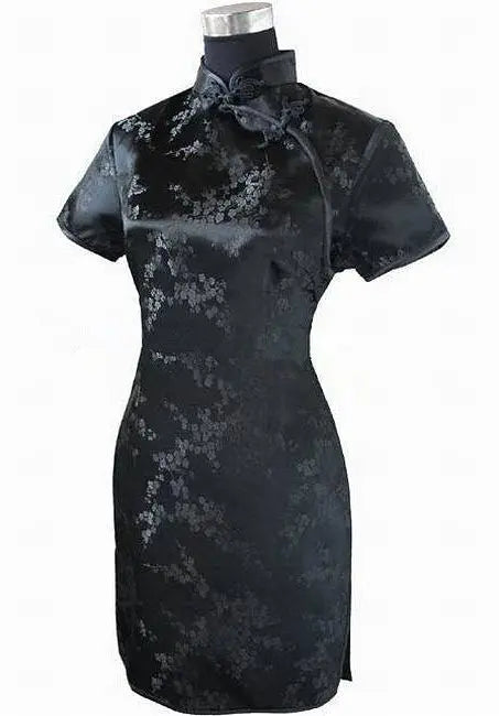 Black Traditional Chinese Women Elegant Dress