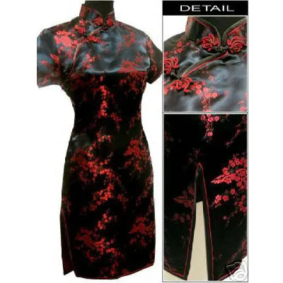 Black Traditional Chinese Women Elegant Dress