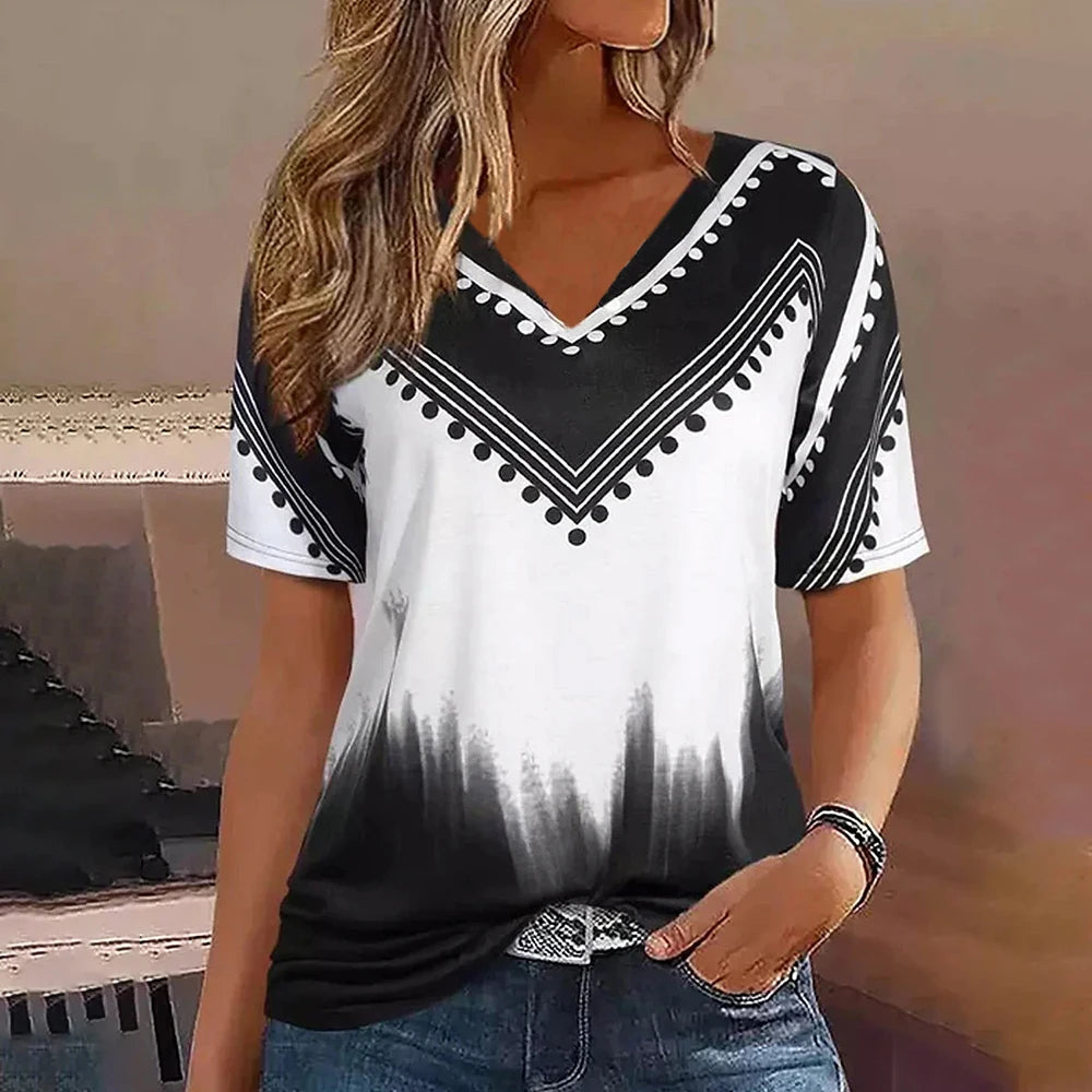 Fashion Women T Shirt Stripes