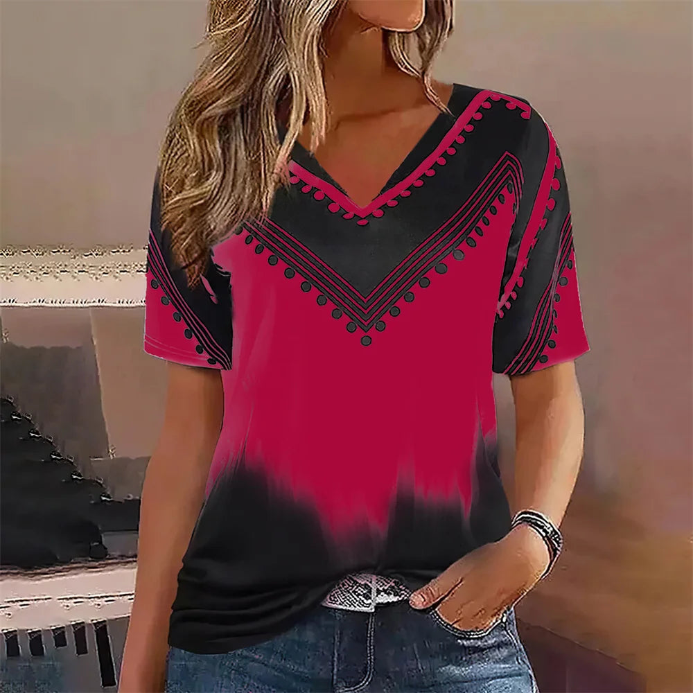 Fashion Women T Shirt Stripes