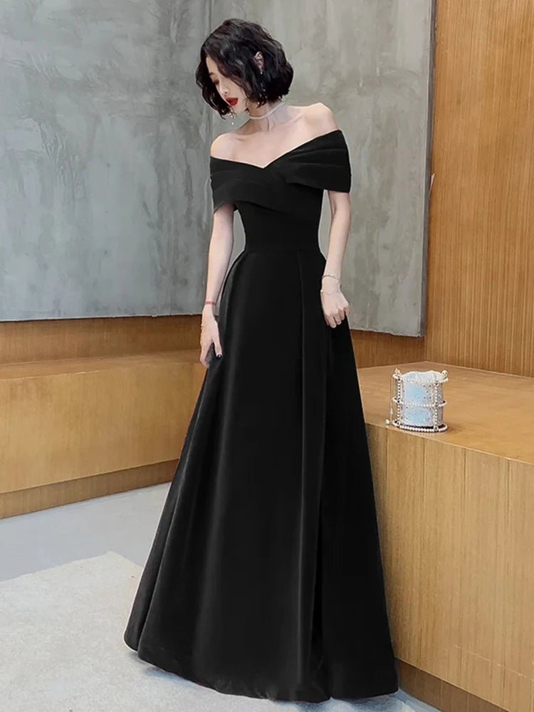 Spring Long Luxury Elegant Wine Party Wedding Dresses for Women