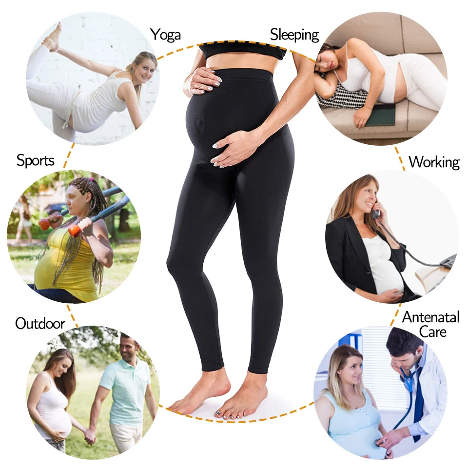 Maternity Leggings High Waist Belly Support Leggins for Pregnant Women