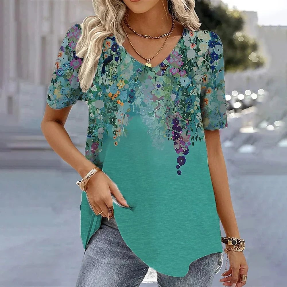 Fashion Woman Blouses 2024 T-shirt