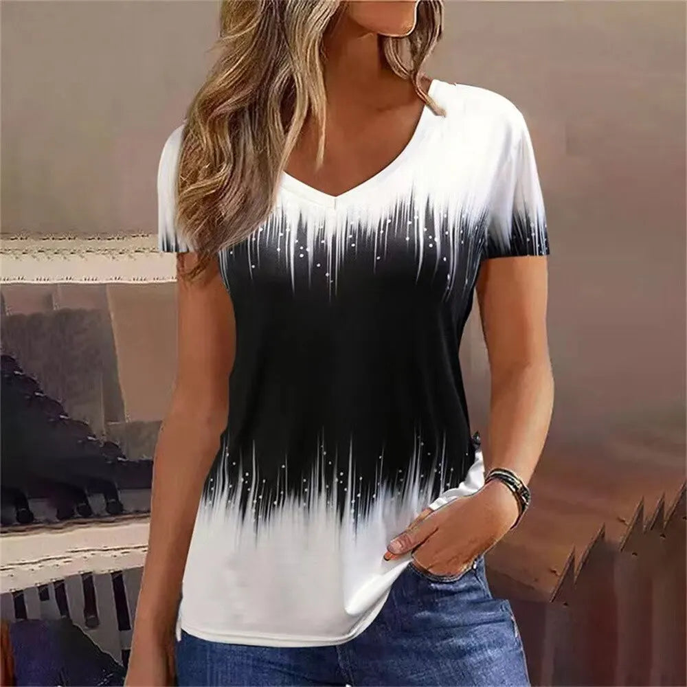 Fashion Women T Shirt Stripes