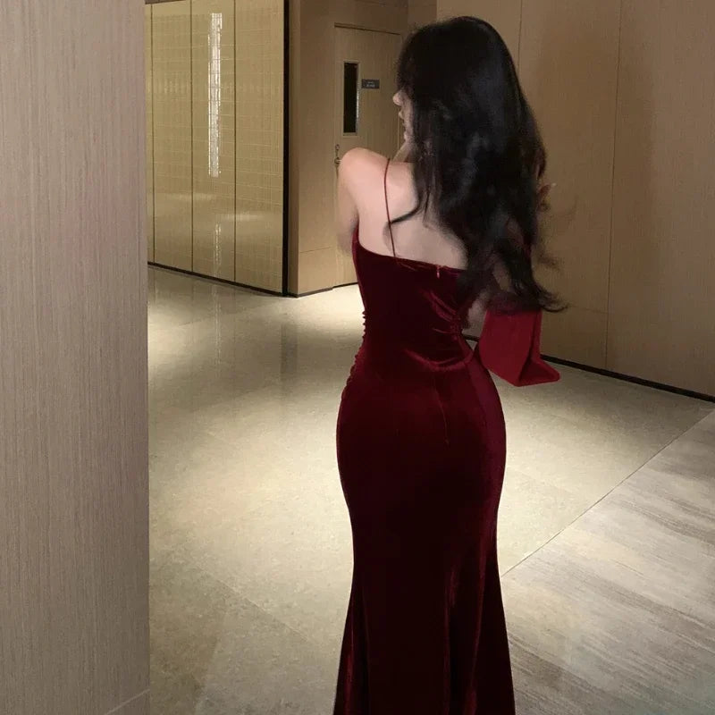 Vintage Sexy Club Prom Red Dress for Women