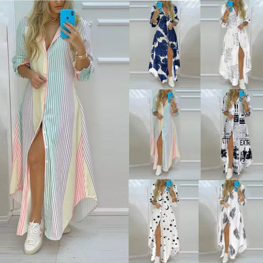 Women Long Shirts Dress Summer