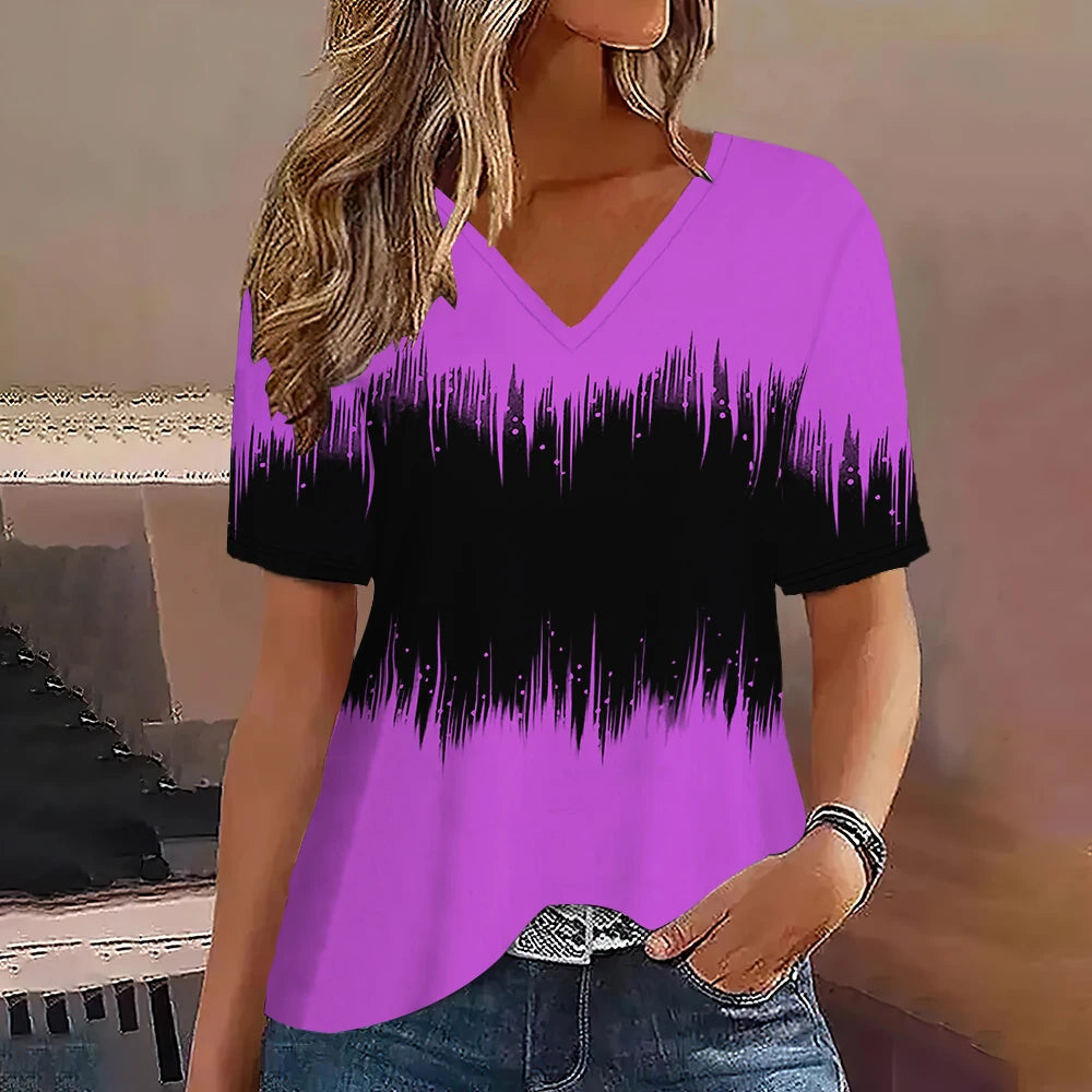 Fashion Women T Shirt Stripes