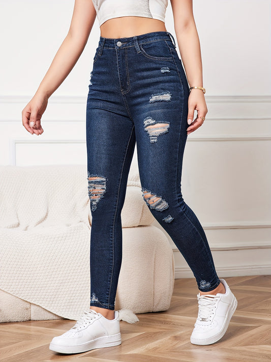 Women's Fashion High-Waist Skinny Jeans